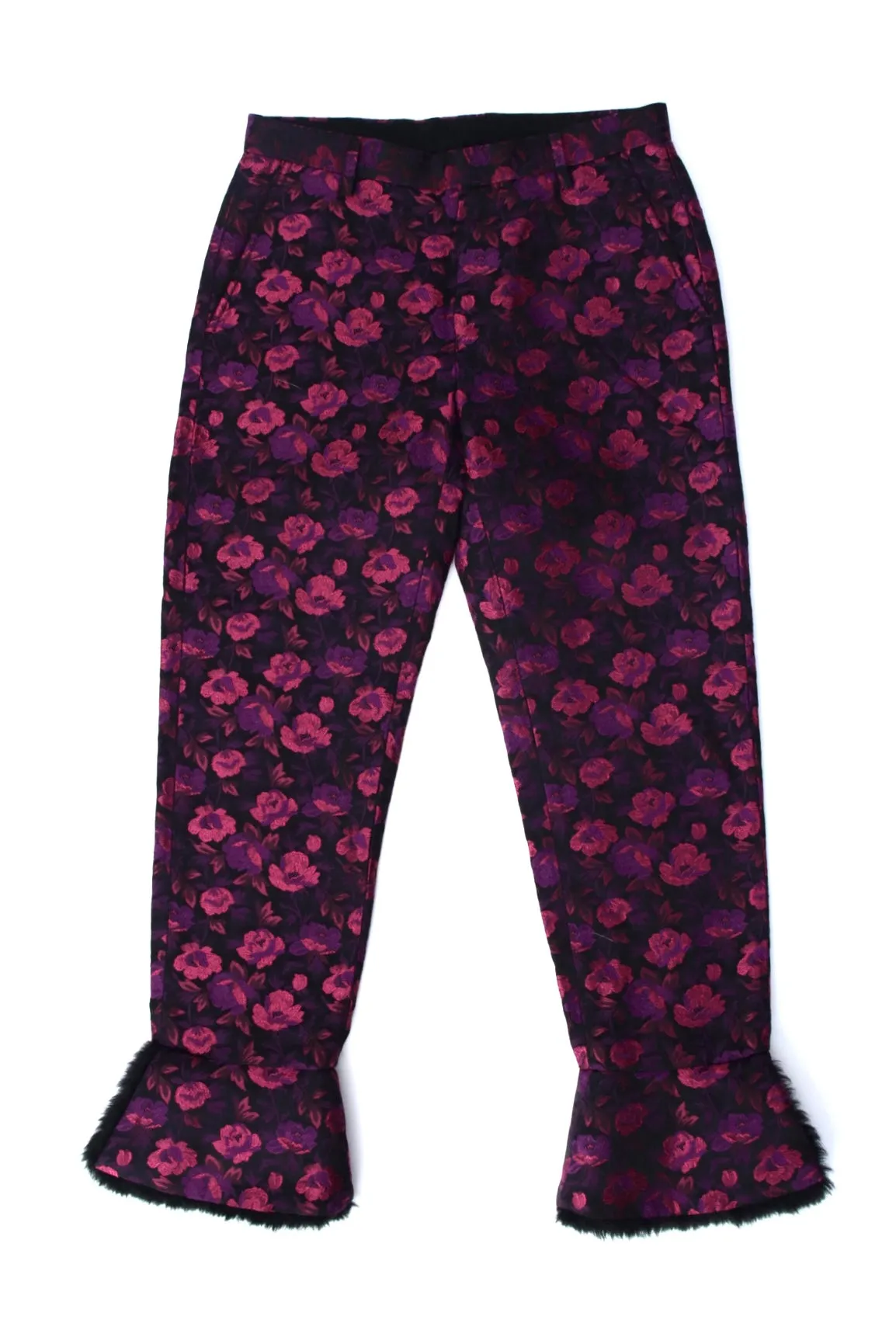 2019 Noir Kei Ninomiya Jacquard Faux Fur Pants*