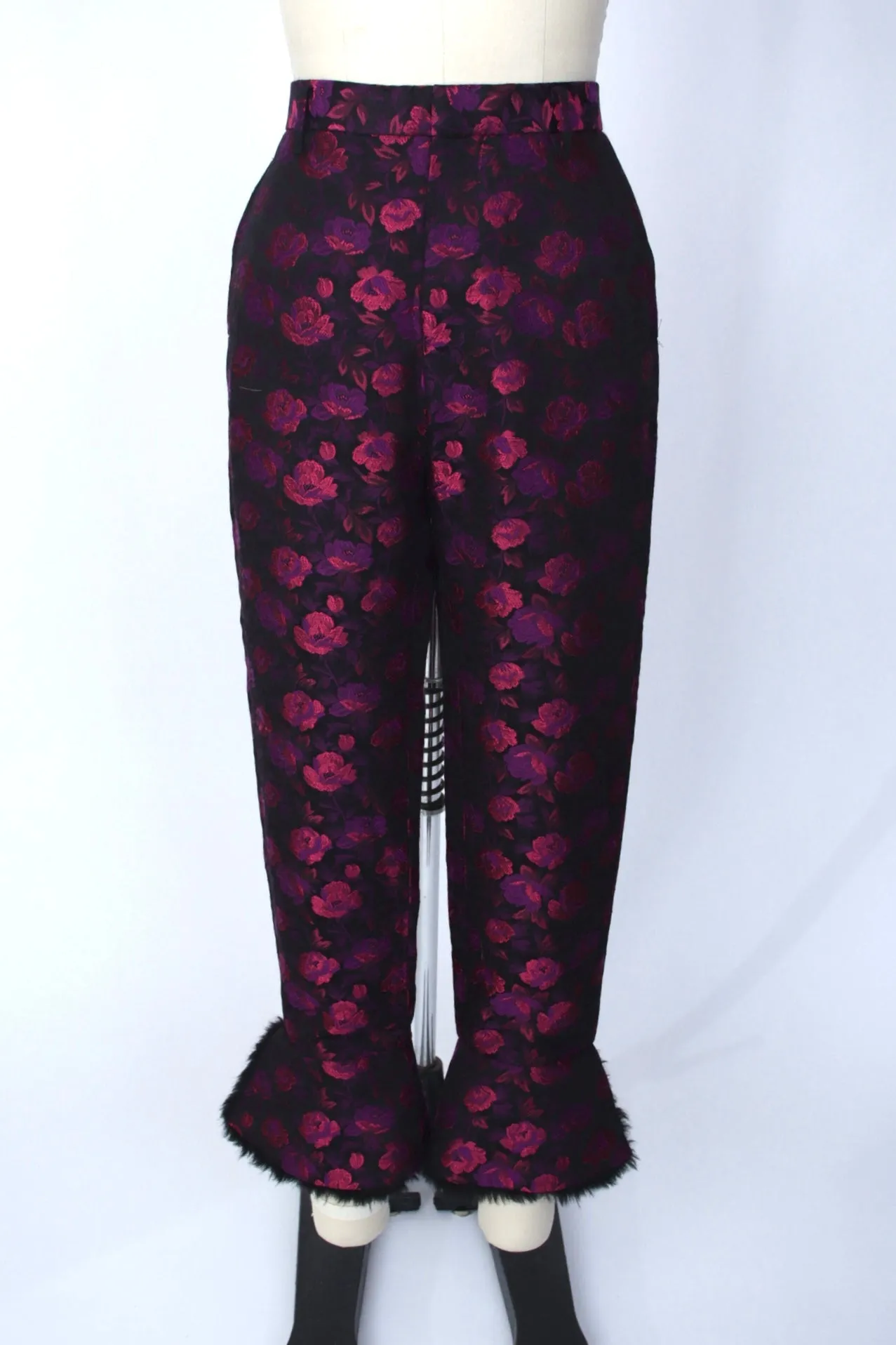 2019 Noir Kei Ninomiya Jacquard Faux Fur Pants*
