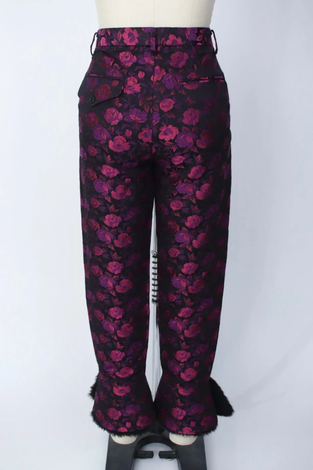 2019 Noir Kei Ninomiya Jacquard Faux Fur Pants*