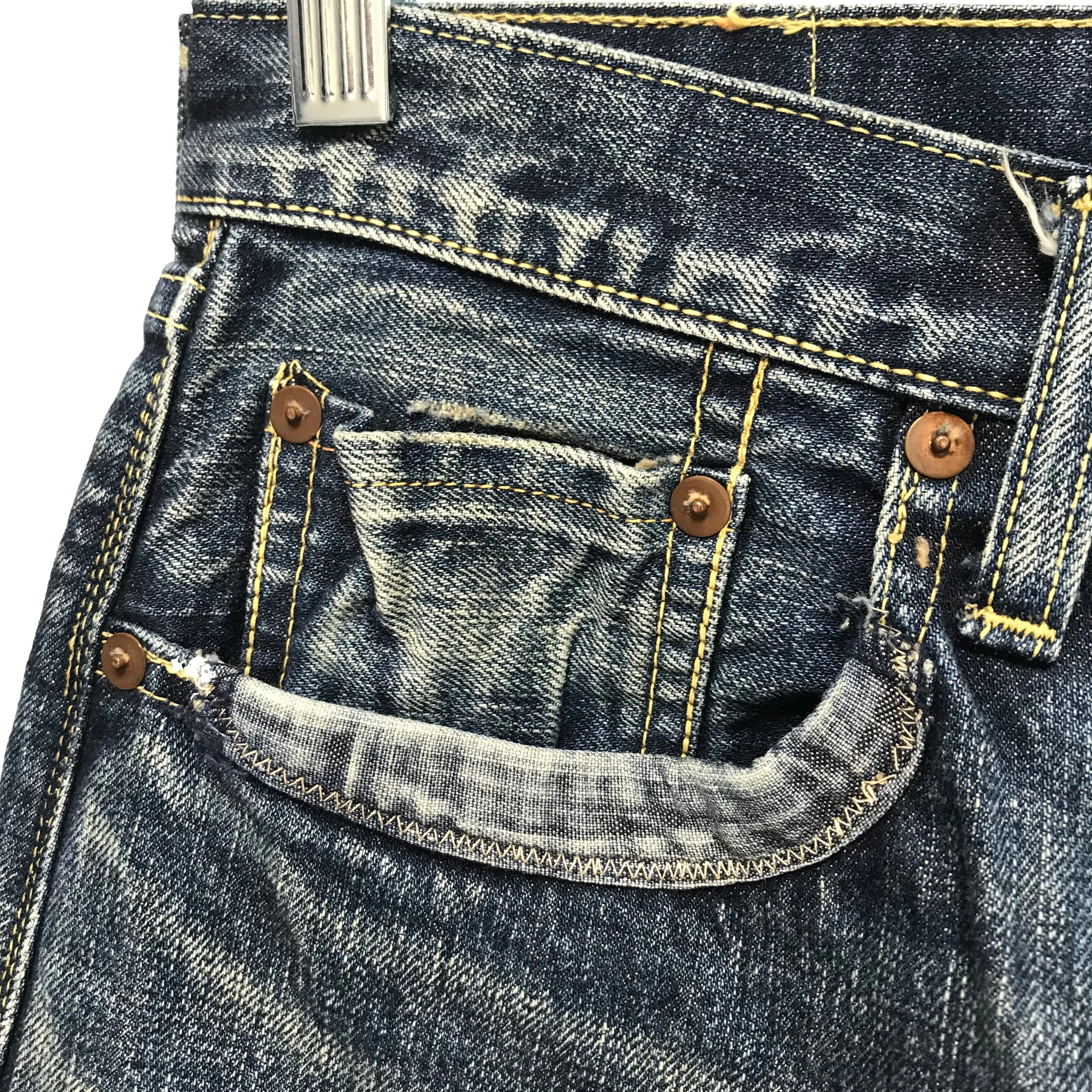 [32] Kapital Kountry Okayama Selvedge Boro Denim Jeans Indigo