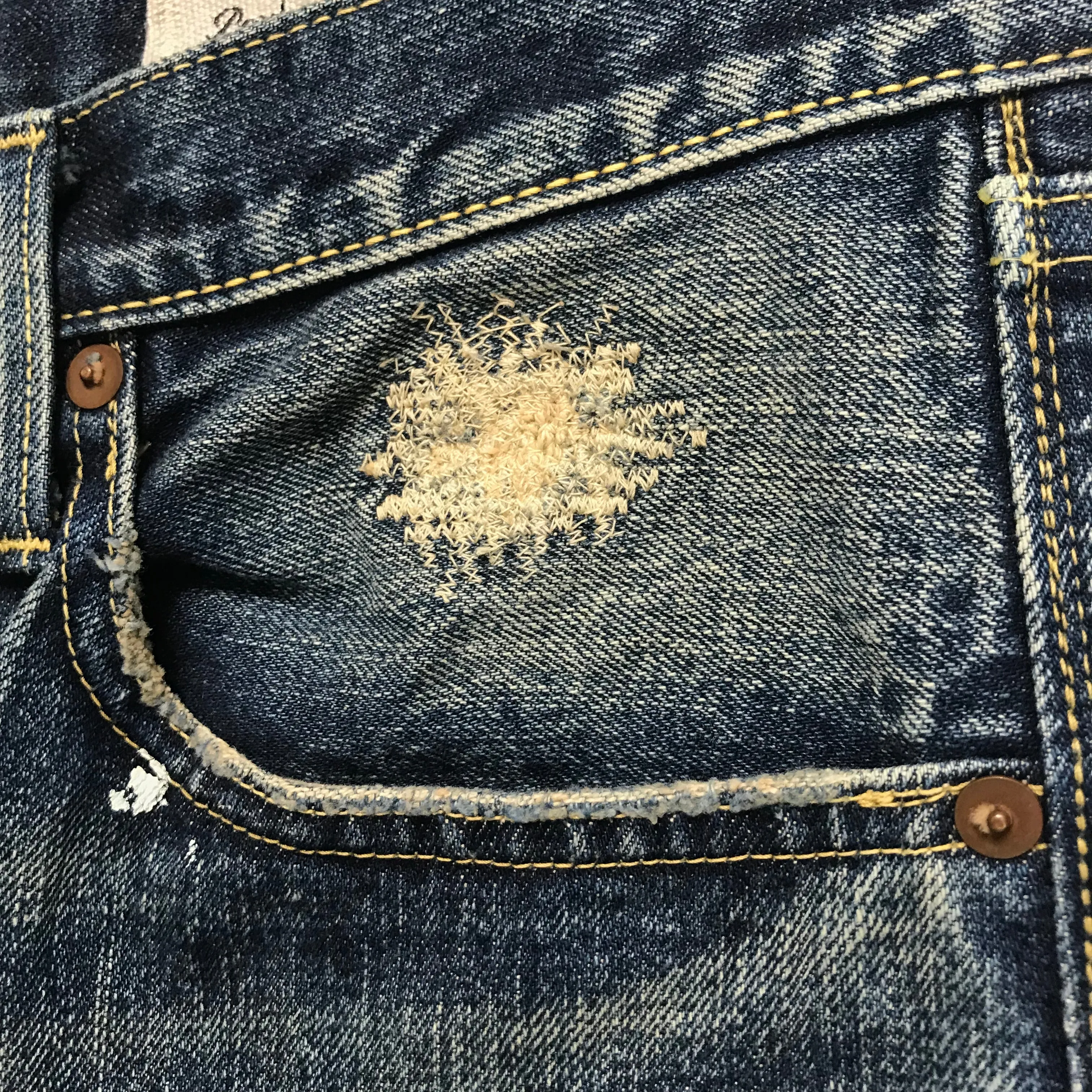 [32] Kapital Kountry Okayama Selvedge Boro Denim Jeans Indigo