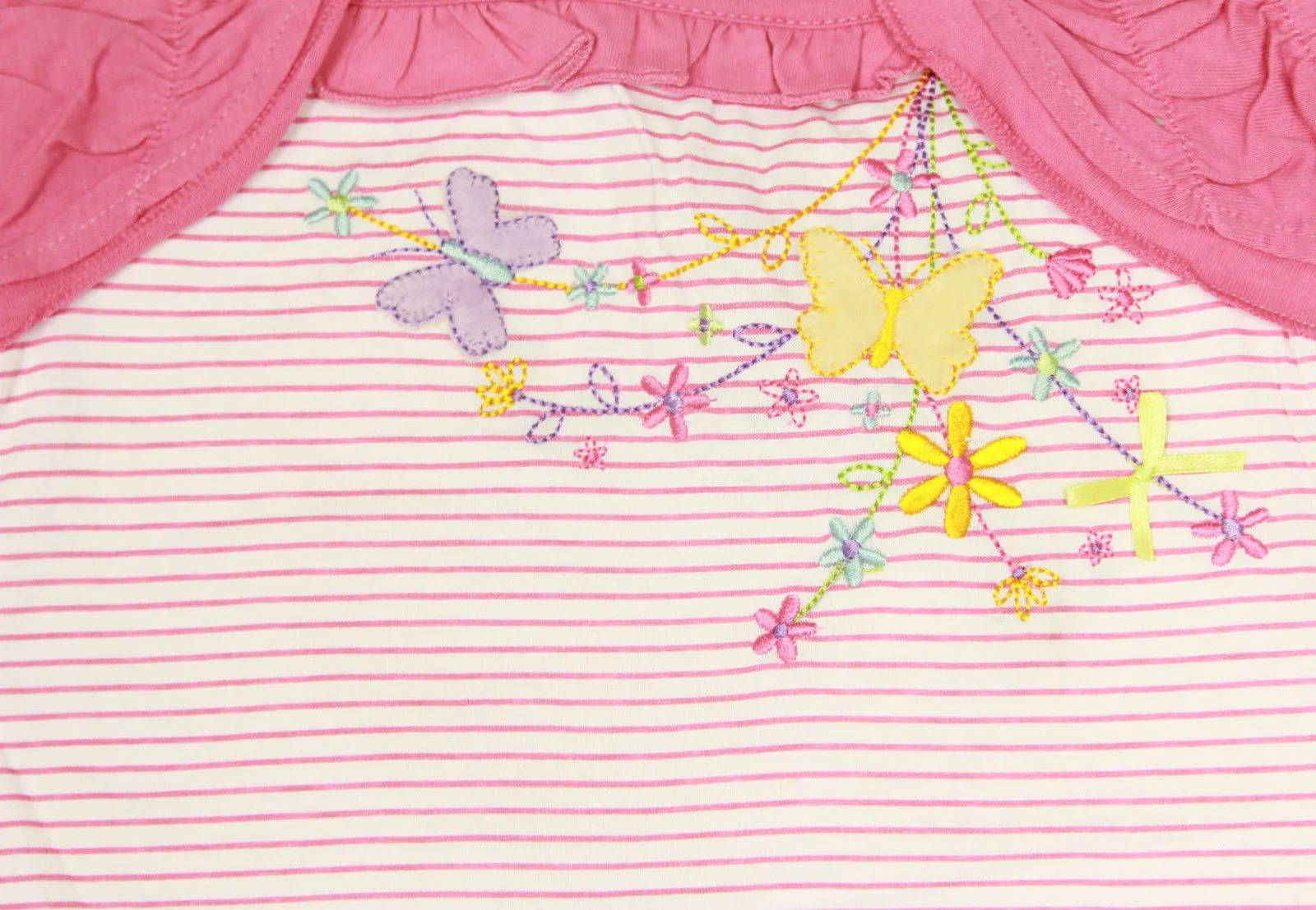 ABSORBA Toddler Girl's Striped Ruffled Cap Sleeve Dress 2T 3T 4T ATTG5244