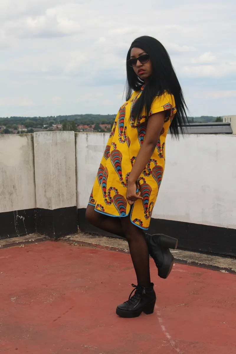 African Dress African Clothing African Shift Dress Festival Dress Ankara Dress
