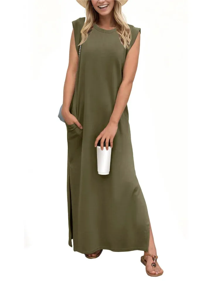 Aldina - wrinkle-free split casual dress