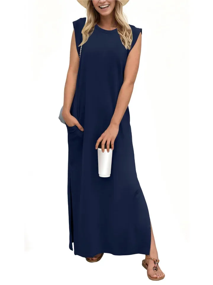 Aldina - wrinkle-free split casual dress