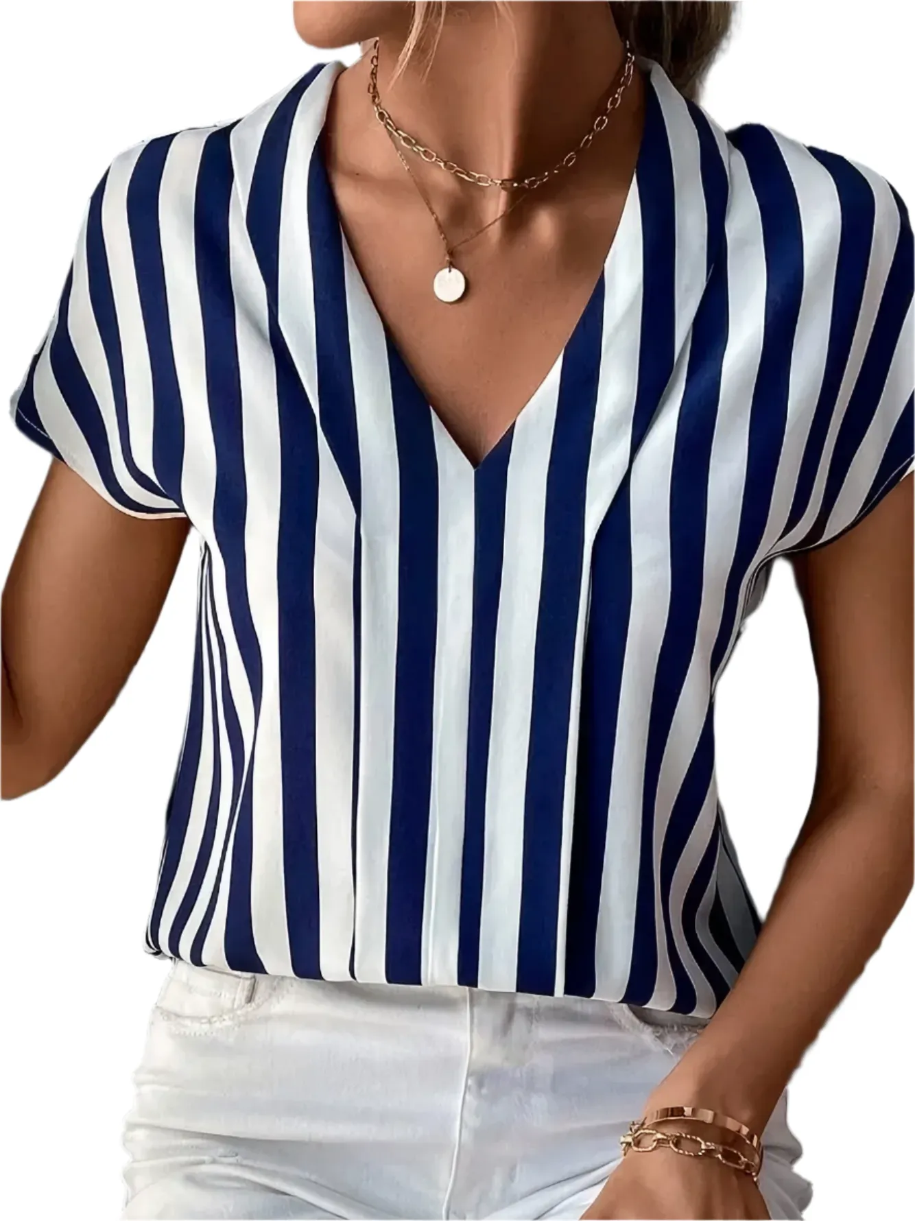 Altea® | Striped V-Neck Blouse