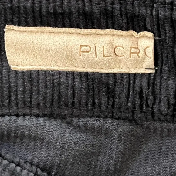 Anthropologie Pilcro Icon Flare Corduroy Pants Jeans Lowrise Black Size 24T New