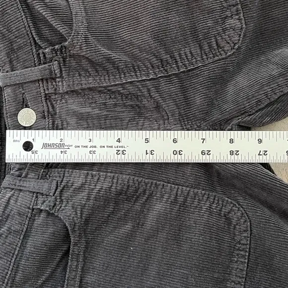 Anthropologie Pilcro Icon Flare Corduroy Pants Jeans Lowrise Black Size 24T New