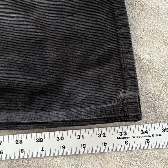 Anthropologie Pilcro Icon Flare Corduroy Pants Jeans Lowrise Black Size 24T New