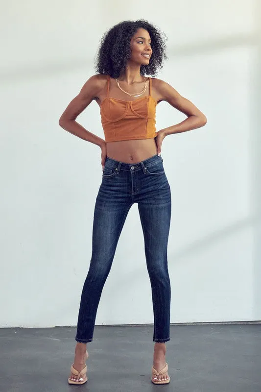 Ashlyn Mid Rise Super Skinny Jeans