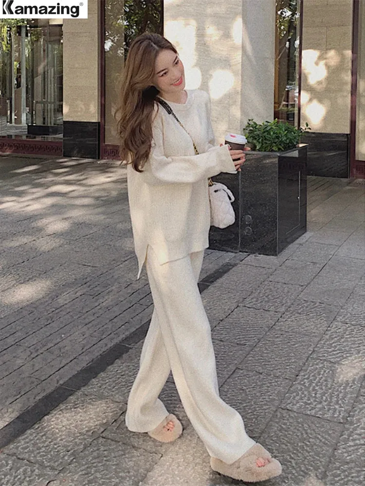 Autumn Knit Set Pullover & Pants