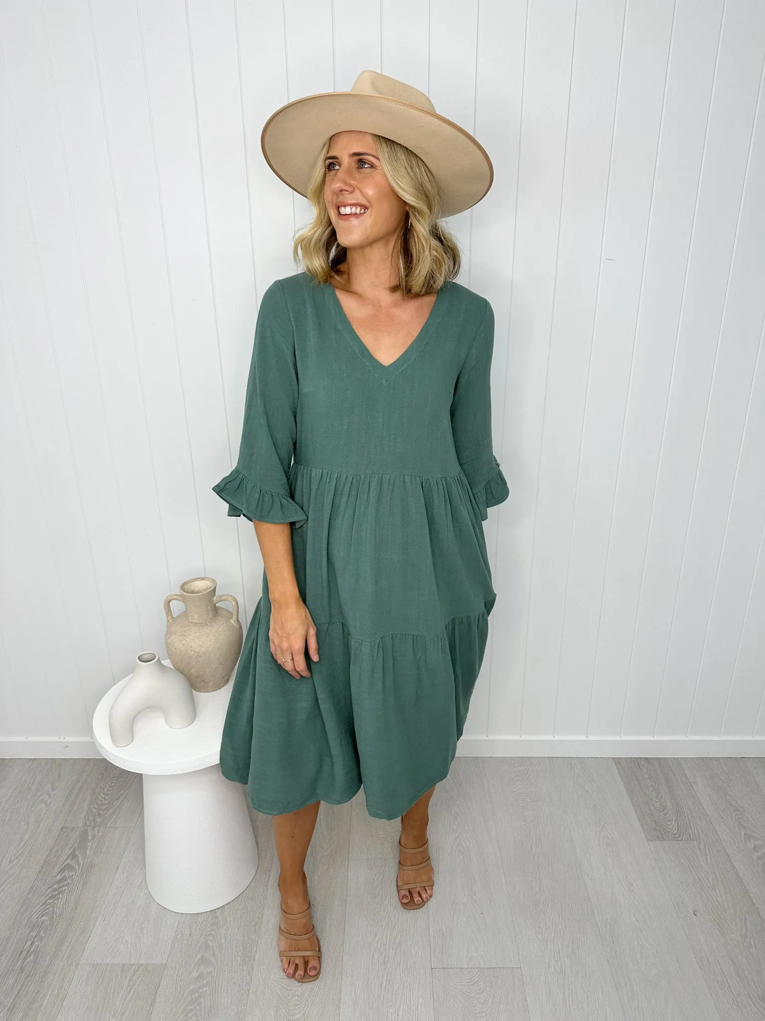 Bailey Midi Dress -Sage