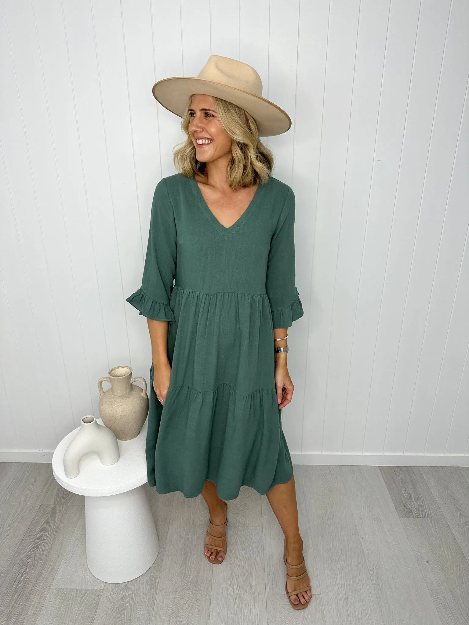 Bailey Midi Dress -Sage