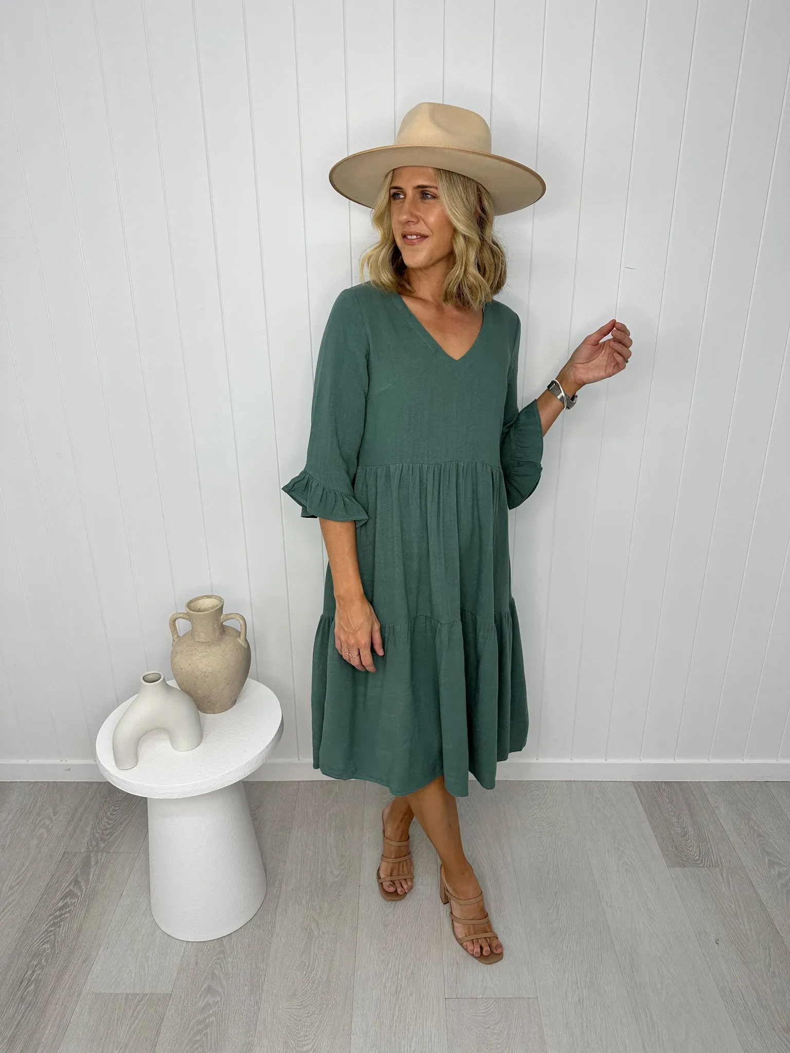Bailey Midi Dress -Sage