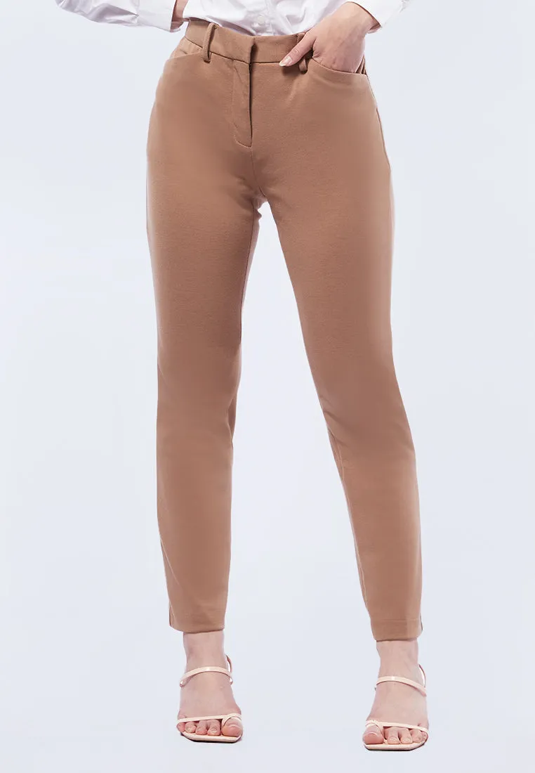Basic 4-Way Stretch Skinny Brooklyn Pants Khaki