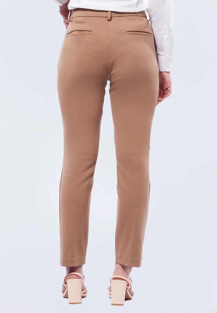 Basic 4-Way Stretch Skinny Brooklyn Pants Khaki