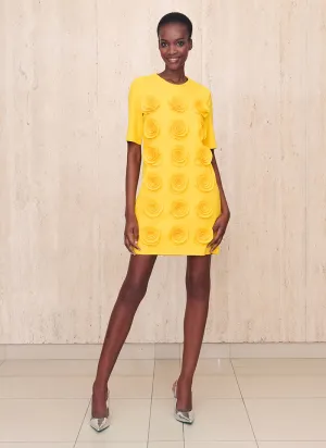 Bassi Floral Applique Shift Dress