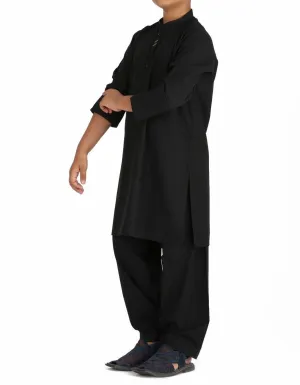 Beautiful Pakistani boy outfit in black color for casual wear # K2309