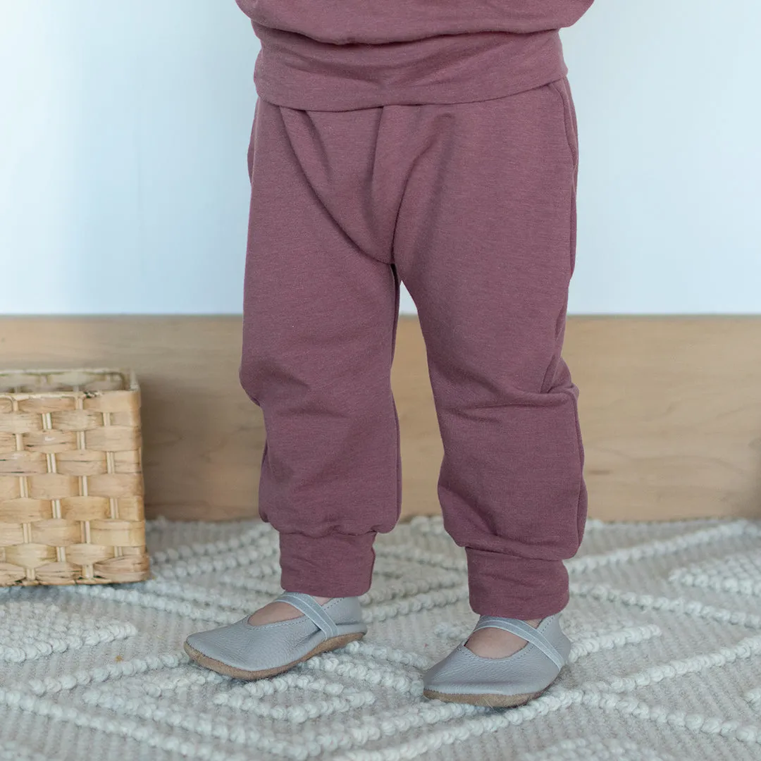Berry Grow-With-Me Harem Pants