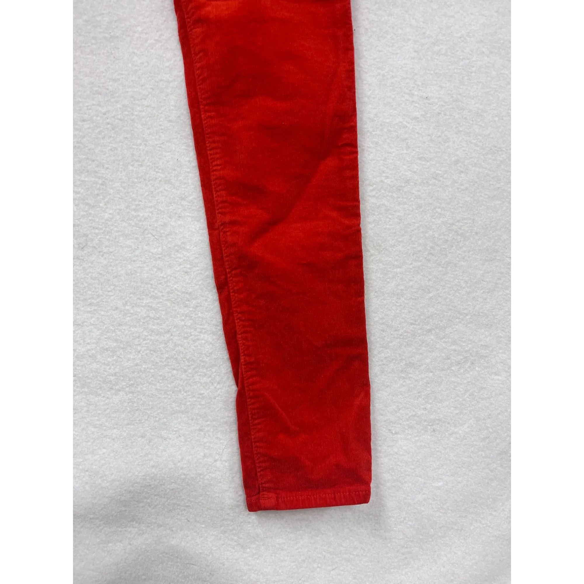 Big Star 1974 Womens Red Corduroy Mid Rise Skinny Pants Size 28 Cotton & Spandex #6851