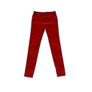 Big Star 1974 Womens Red Corduroy Mid Rise Skinny Pants Size 28 Cotton & Spandex #6851