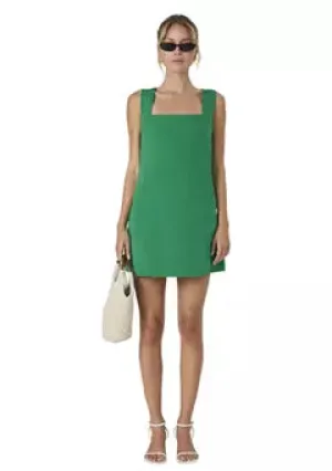 Birdie Linen Square Neck Dress
