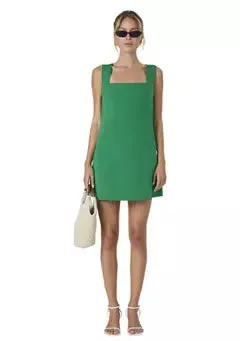Birdie Linen Square Neck Dress