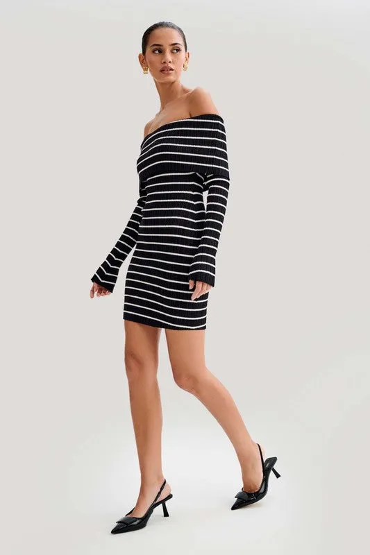 Black & White Striped Summer Dress