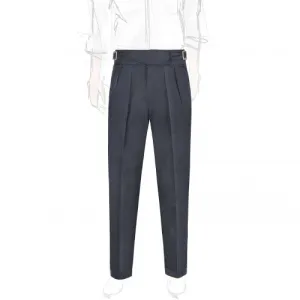 Blue Cotton Manny Trousers