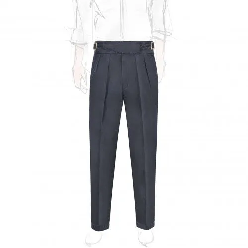 Blue Cotton Manny Trousers