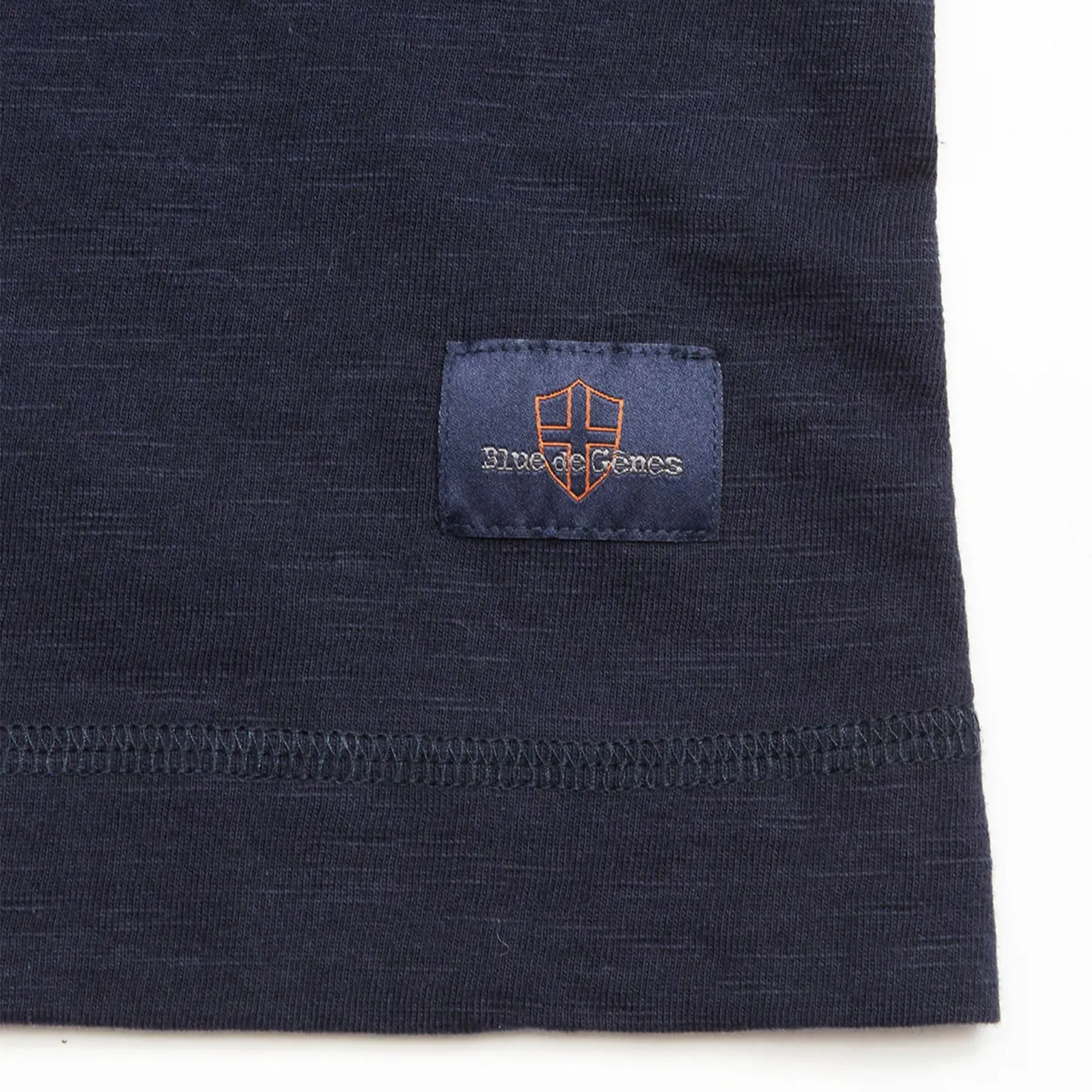 Blue de Gênes T-Shirt Grandad Blue