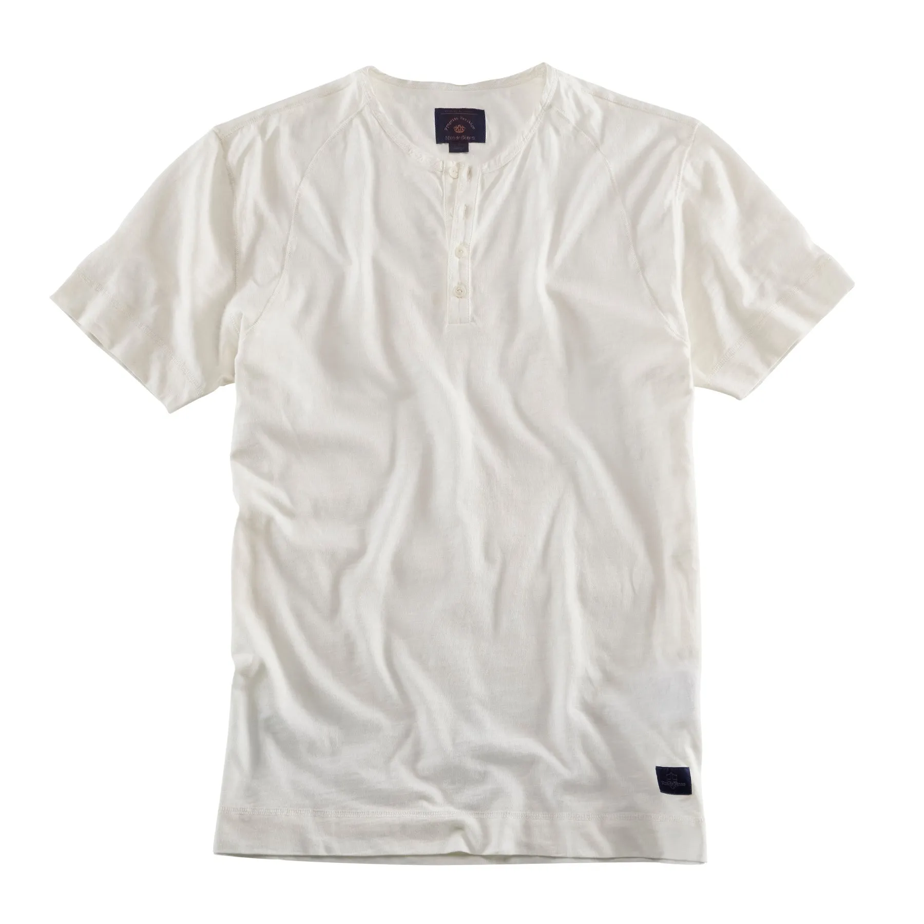 Blue de Gênes T-Shirt Grandad White