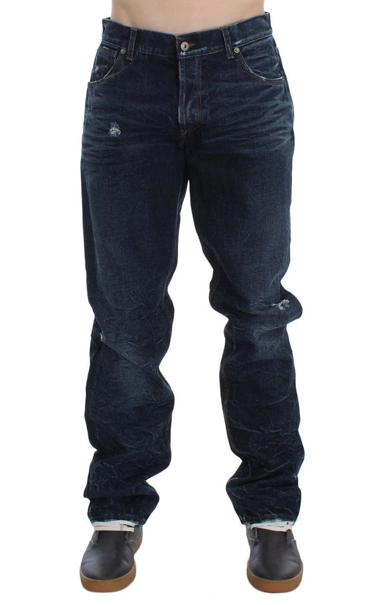 Blue Wash Cotton Regular Fit Jeans