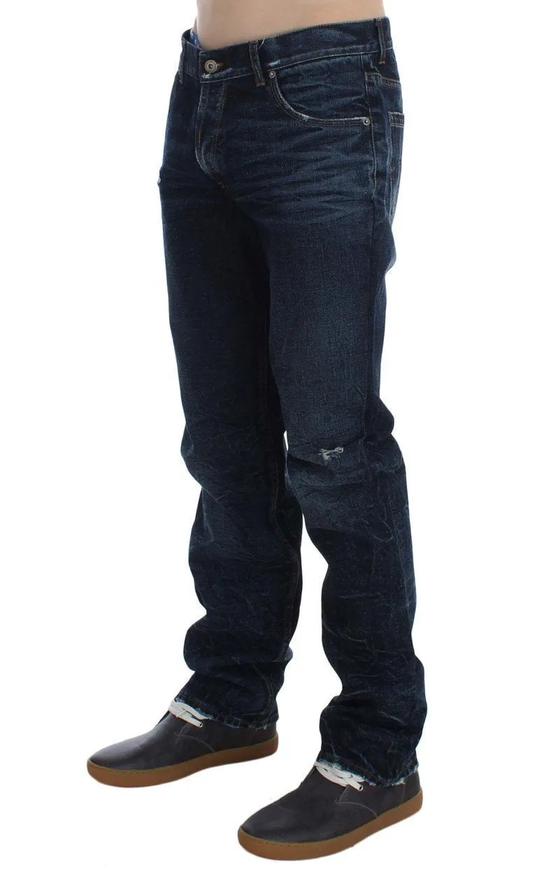 Blue Wash Cotton Regular Fit Jeans