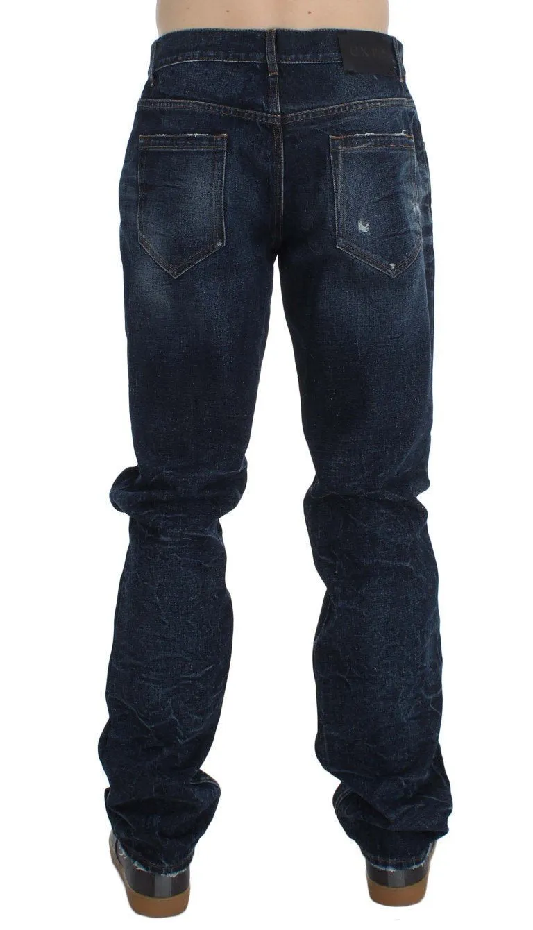 Blue Wash Cotton Regular Fit Jeans