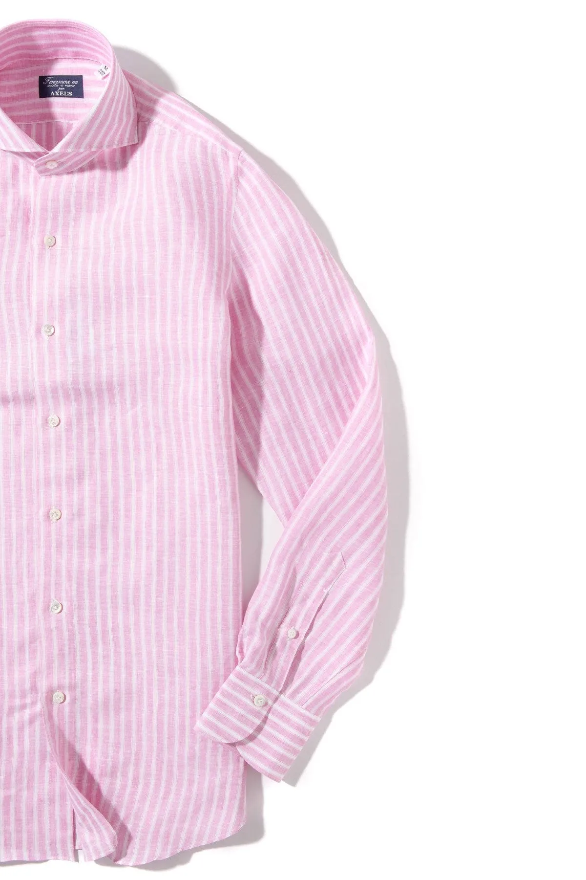 Bonobo Linen Washed Bengal Stripe In Pink