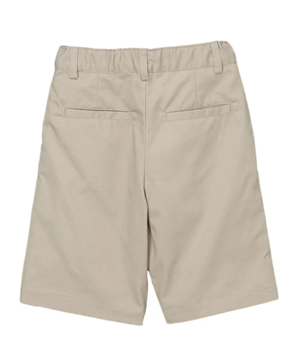 Boy Khaki Uniform Shorts With Adjustable Waist 5-16