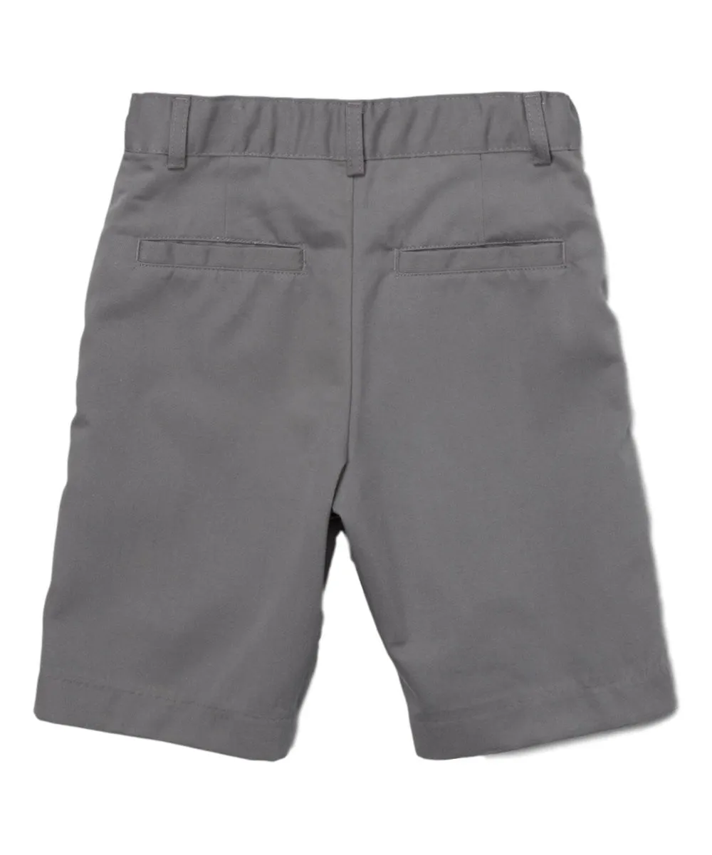 Boy Khaki Uniform Shorts With Adjustable Waist 5-16