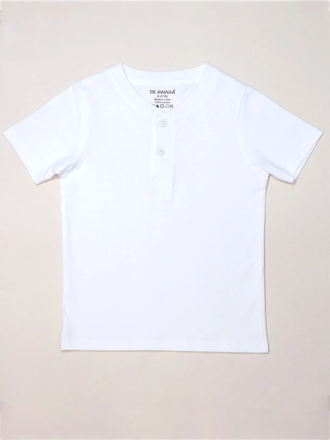 Boy’s Half Sleeves Henley T- Shirt (Pack Of 3) Combo