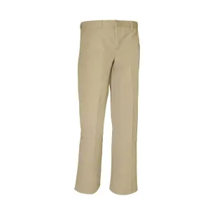 BOYS PLAIN FRONT TWILL PANTS REGULAR - KHAKI (Required )