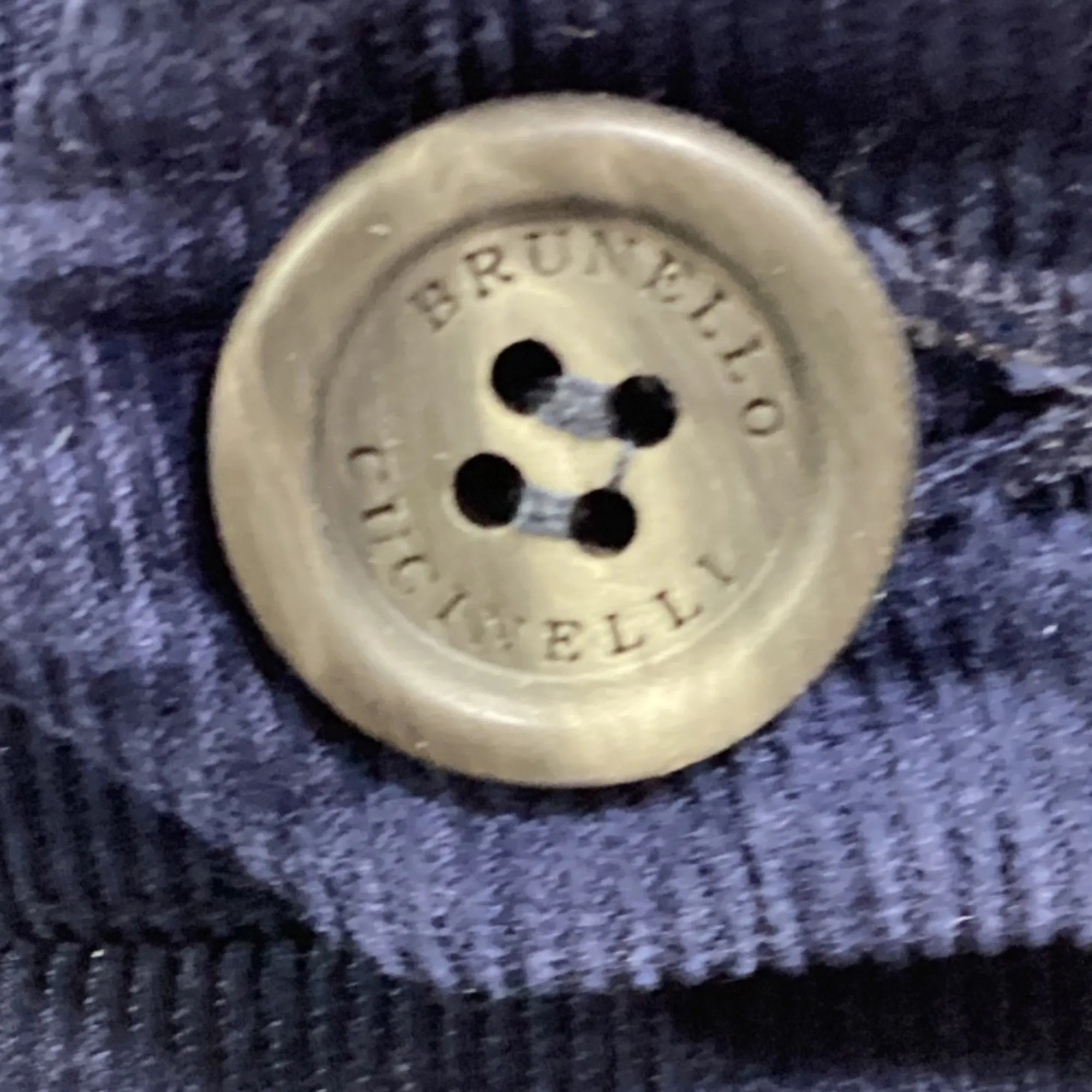 Brunello Cucinelli Pants in Navy Blue Corduroy