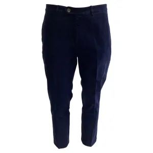 Brunello Cucinelli Pants in Navy Blue Corduroy