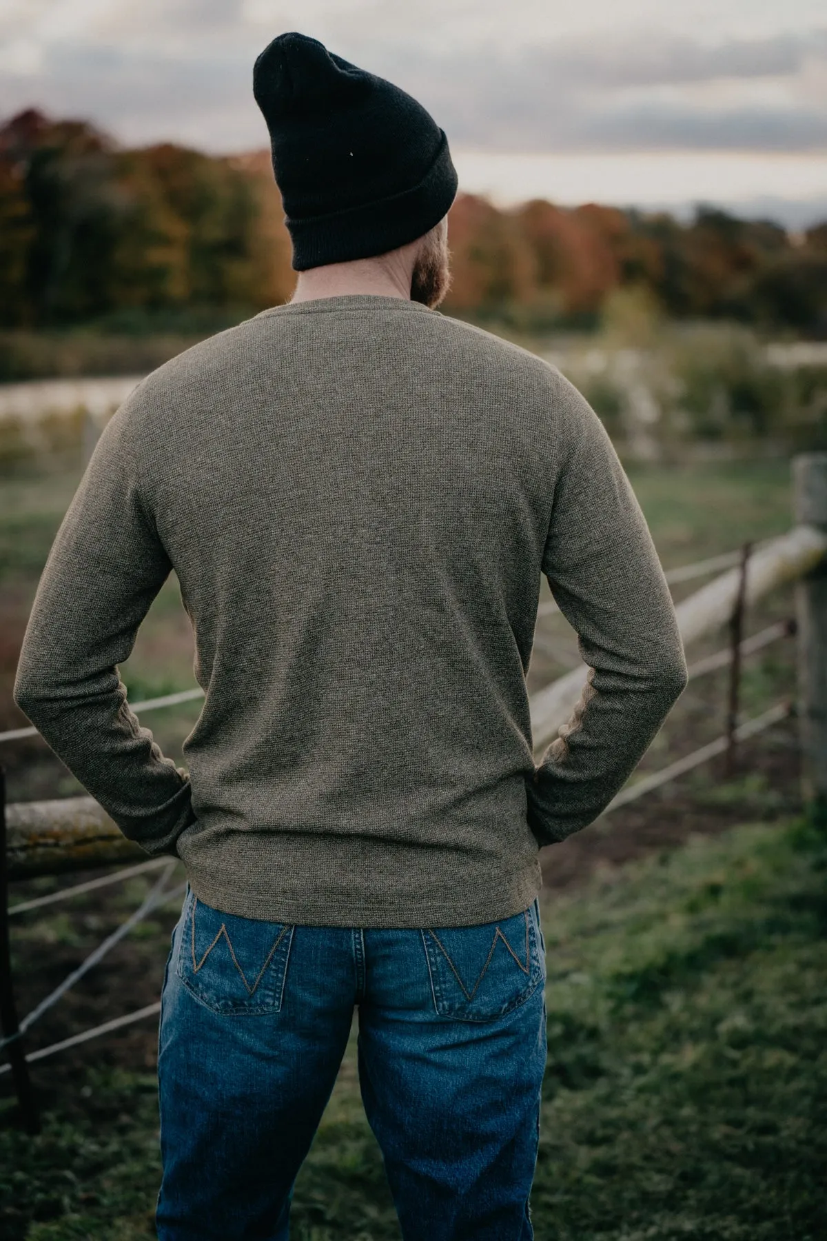'Bryce' Hooey Men's Thermal Henley T-shirt (1 S & 1 XXL Only)