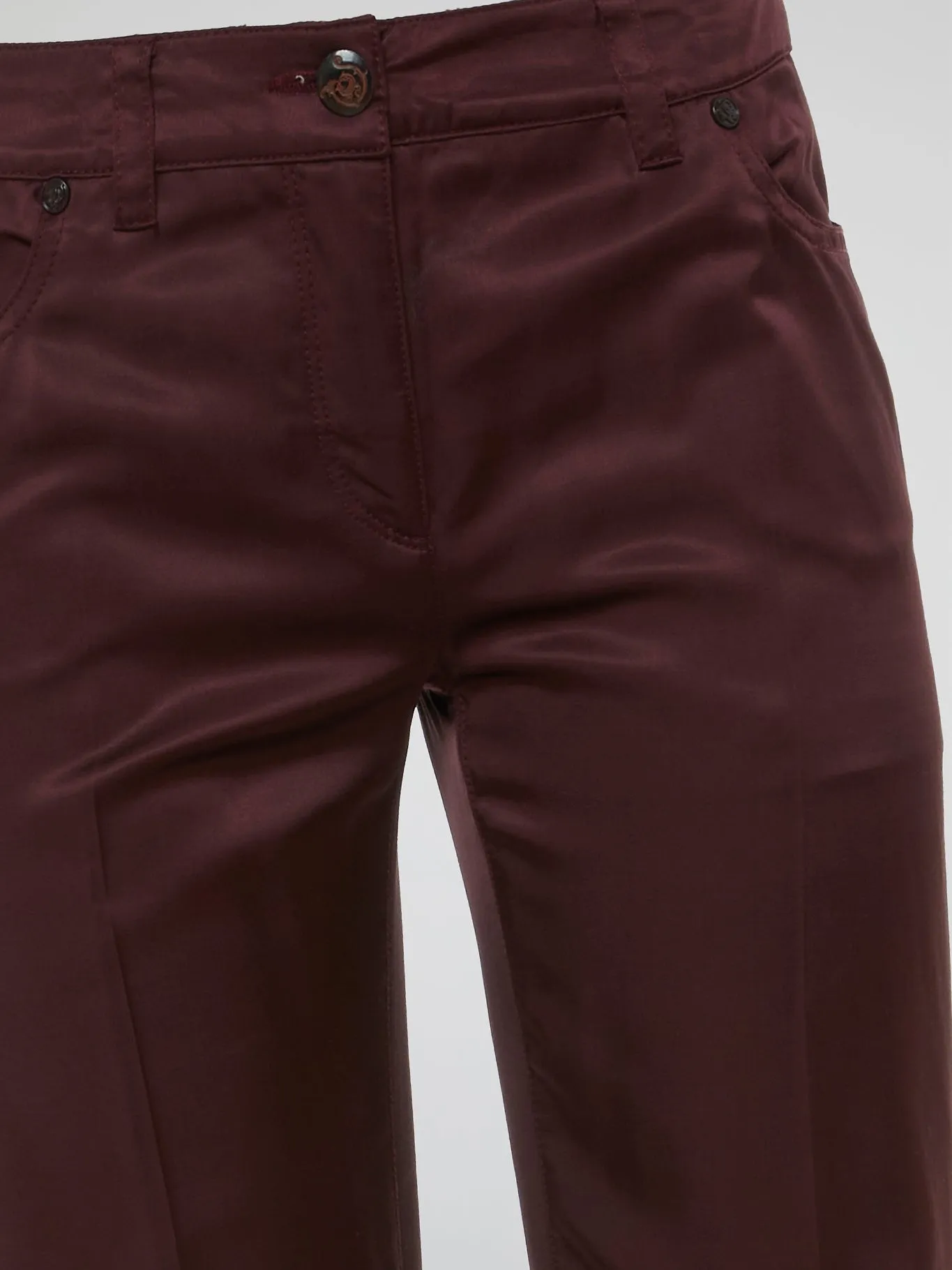 Burgundy Flared Pants
