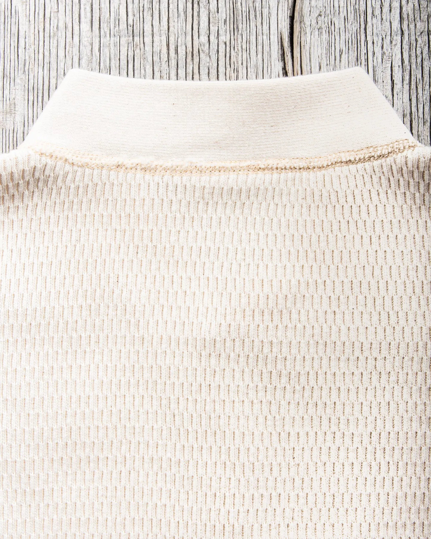 Buzz Rickson Long Sleeve Thermal Henley Shirt White