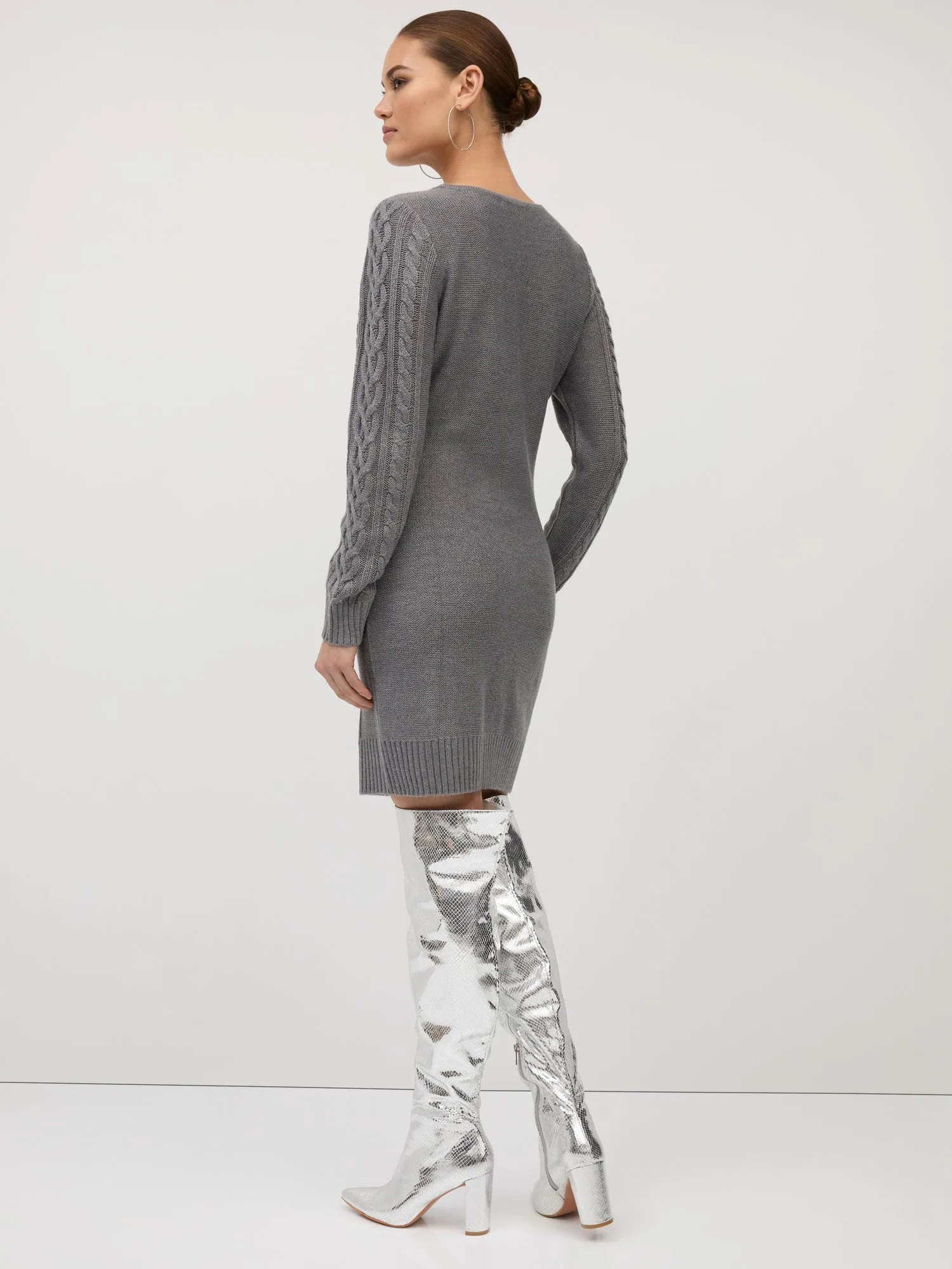 Cable-Knit Sweater Dress
