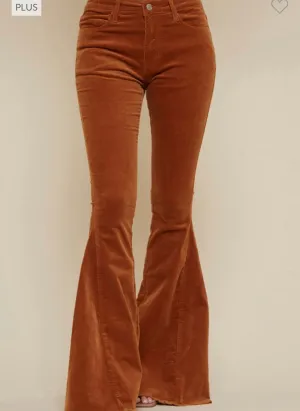 Camel Corduroy Bell Pants