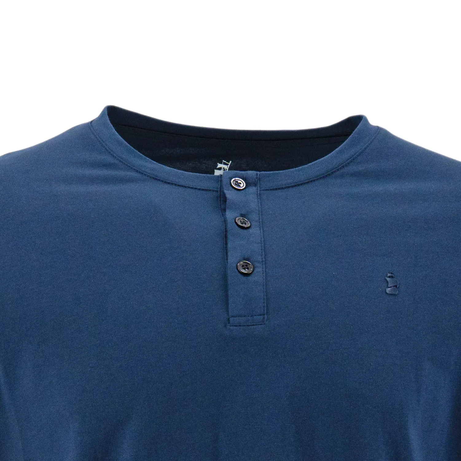 Camiseta 1492 Mangas Largas Cuello Henley Lisa Para Caballeros