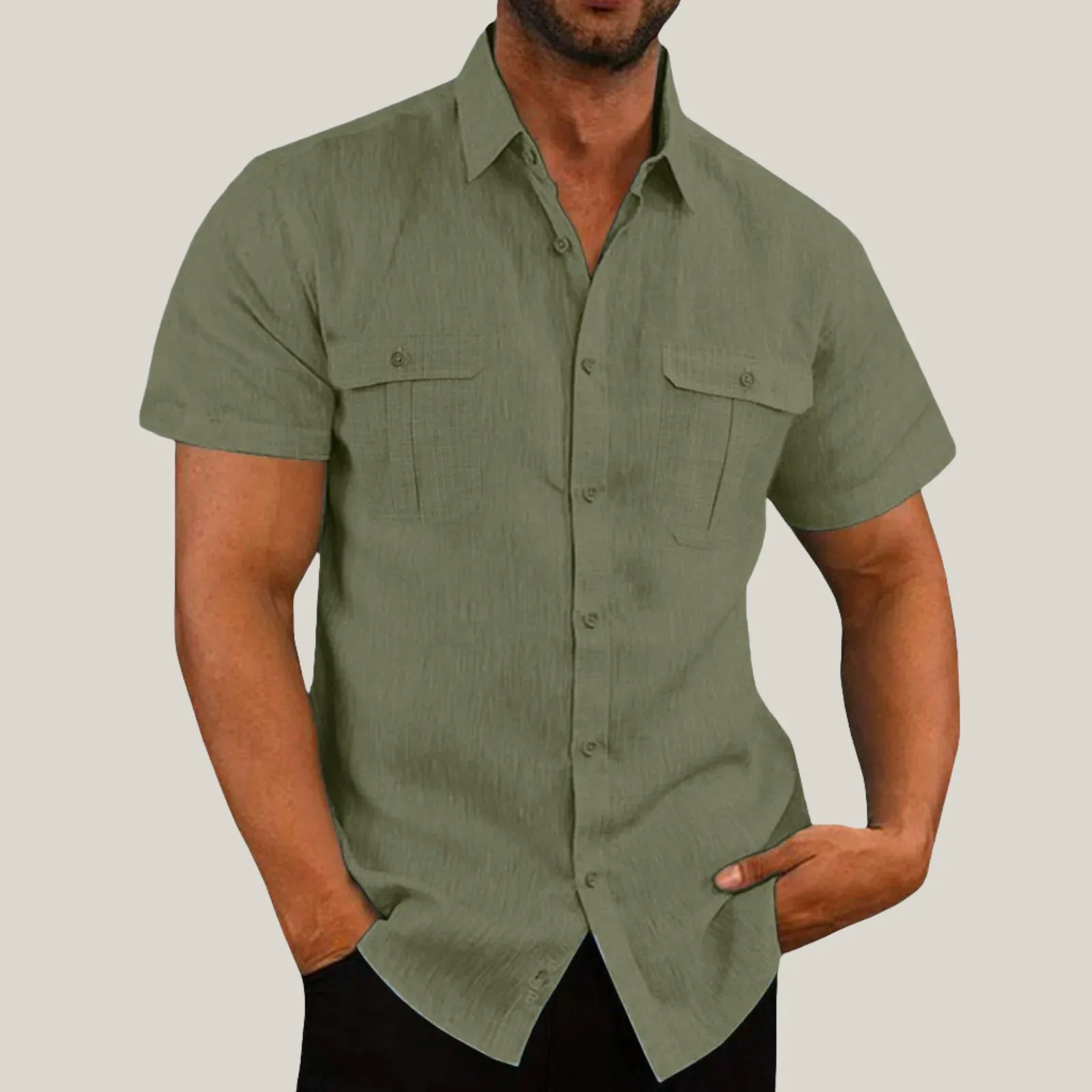 Capri Linen Shirt for Men (Short Sleeve)