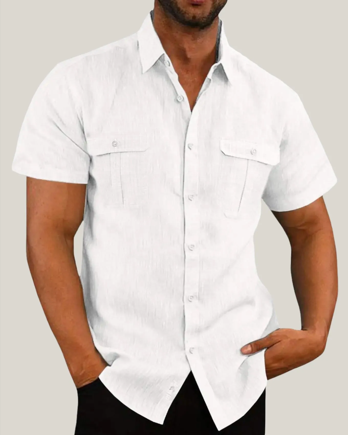 Capri Linen Shirt for Men (Short Sleeve)